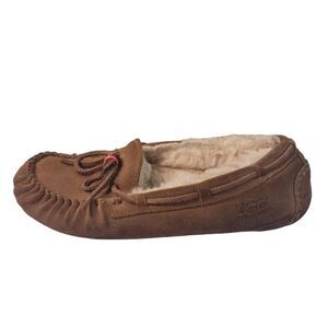 UGG Dakota  Sheepskin Moccasin Slippers Brown Womens